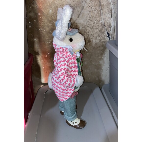 KAREN DIDION Cottontail Collection Mr. Easter Blue Bunny Rabbit Spring 26" Tall - Picture 2 of 14